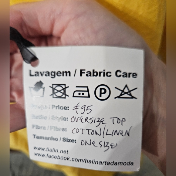 New with tags-  Tia Lin yellow blouse - Picture 7 of 9